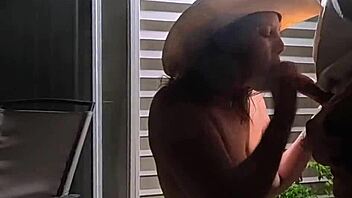 milf strips sucks big cock outdoors 🐄🍆