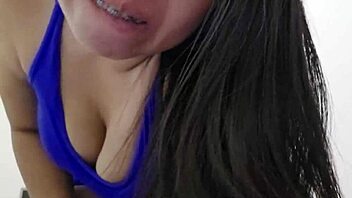 perverted big tit stepmom rams cucumber deep in pussy