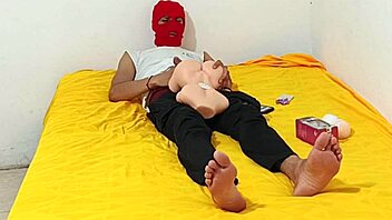 my best friend sets up this torso so i can stroke my flaccid cock daily like the slut she craves