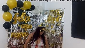 hot latina exhibitionist flashes lingerie at wild party to seduce everyone