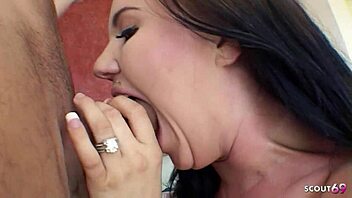 shy brunette beauty's big ass shakes in first time rough casting