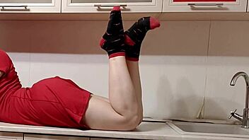 hey watch this joi milf tease wet pussy upskirt striped panties smelly socks sink 🔥