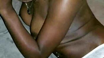 Oh baby, Parislove2019's sexy ebony lips worship my monster cock!