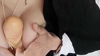 devout nun chantal worships massive penis with squirting pussy fingering