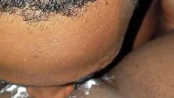 Black men devour ebony big ass pussy licking tits worship