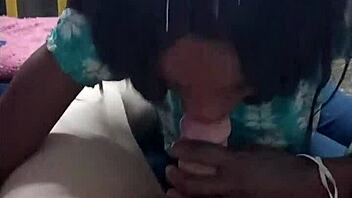 Hey, check out this black princess slurping that white dick