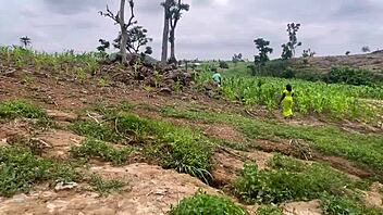 Banging chubby big ass girlfriend at farm part 2