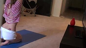 yummy yoga teen rina ryder stretches for pervy cock sucking!