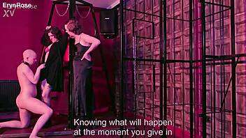 Succubus Lures Victim Into Cage For LESBIAN PUSSY LICKING BONDAGE Bliss