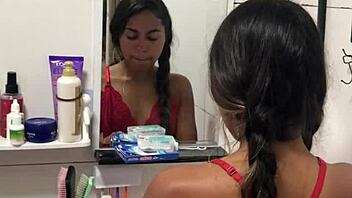 hey novinha rides cock makes me cumshot facial orgasm