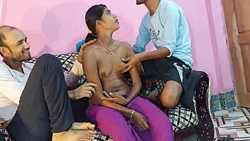 Beautiful Horny Bengali Babe's Threesome: Hanif, Sumona, Manik Pound Her Hard