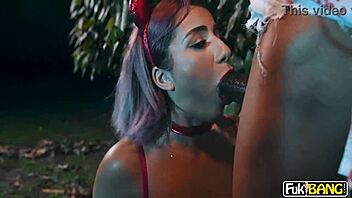 Roxie Sinner Swallows Monster Cock Zombie Halloween Creampie