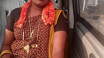 Stepmom whispers dirty Telugu talk during long car fuck drive—what's your fantasy?