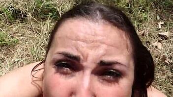 sweet home bj explodes into wild forest facial cumshot adventure