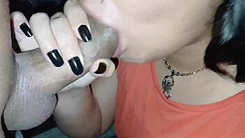 obsessed with sucking his huge cock every time