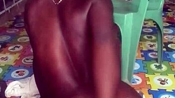 Damn, watch that crazy bitch twerk naked before slamming her big dildo deep in ass and pussy!