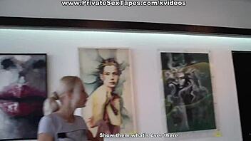 Raunchy blonde gf fucked hard in toilet 🚽💦