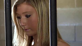 Buttplugged Teen Begs Officer for Rough BDSM Office Submission