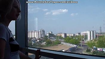 Raunchy blonde gf fucked hard in toilet 🚽💦