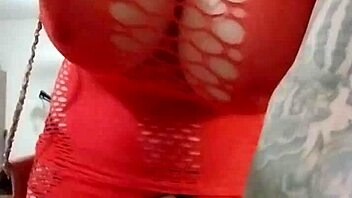 trans fishnets slut flashes ripped clothes in public car wash tease?