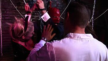 kinky nurses jamie denise bend over for bdsm blowbang cumswap dungeon fuck