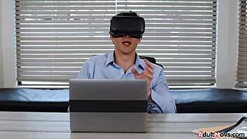 is he jerking his huge cock at the desk? 🤔