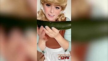 cosplay penny pax as horny cinderella fucks veggies umm