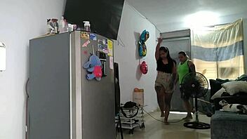 neighbor eyes my huge colombian ass then licks it wild