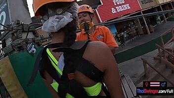 Asian college teen enjoys waterpark fun then boyfriend sex