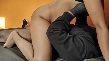 Chubby teen rides big cock cowgirl creaming hard