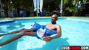 Hubby sets up wife for big black cock pounding while he watches her squirm