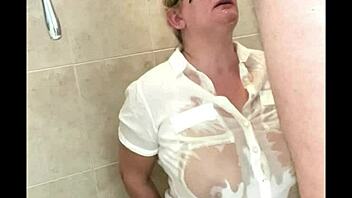 sexy blonde gets pissed on humiliatingly for her very first time!