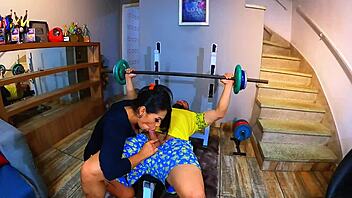 Trainer Loses Focus as Student Fucks Him Mid-Workout