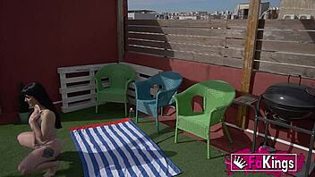 nadja seduces neighbor surprised by massive cock blowjob