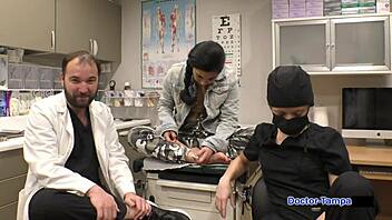 dr tampa humiliates jasmine roses in immigration physical!