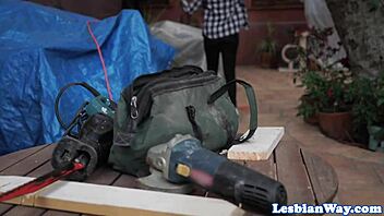 gorgeous lesbian milf fingers adorable dyke's wet pussy hard