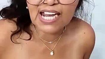 angelita teases sexy solo masturbation in homemade horny display