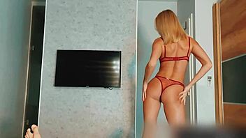 pretty blonde master deepthroats muscular cock like a pro