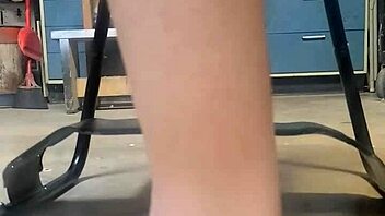 bouncy chair rocks huge dildo deep in ass