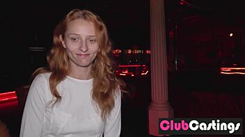 shy redhead auditions to become club stripper now