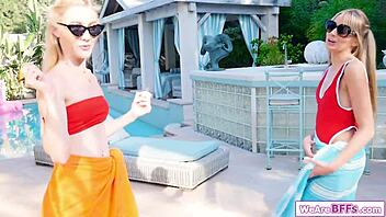 two lesbian babes lick pussies fingering friends pov