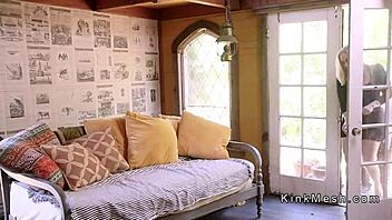 busty milf teen bound choked fucked hard in bdsm threesome 😈🔗💦