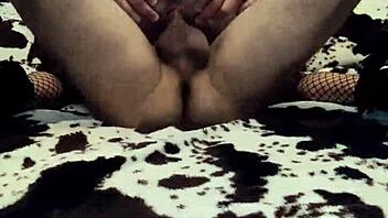 Amateur milf anal slams huge cock in stockings collection!