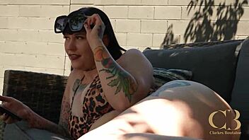 Naked hotwife splashes cum refusing payment in wild group fuck trailer!