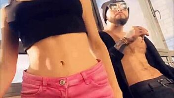 Sasha rose strips sexy next door neighbor tease