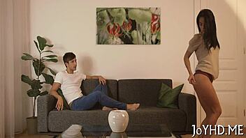 Young slut rides hard COCK deep in hardcore teen fucking session