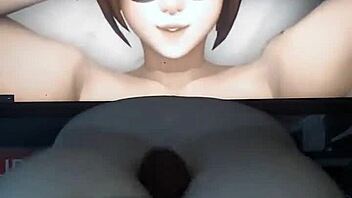 Mei chichi's huge tits grew perfect for sloppy titty fuck