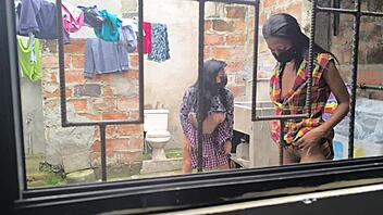 hot housewife sluts film homemade porn right after laundry 😈🔥