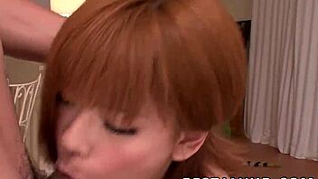 Junna Hara's anal thermometer tease with dual sausages uncensored