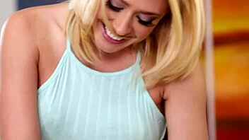 busty masseuse seduces with oral lesbian tribbing